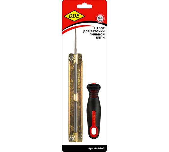 Державка с напильником DDE 4,8 мм (ручка, + напильник 4,8 мм, + планка)
