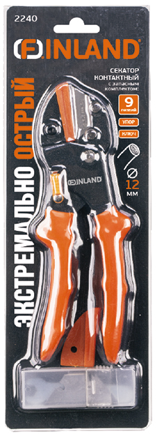 FINLAND Секатор контактный с комплектом: 10 лезвий, упор, ключ 2240  