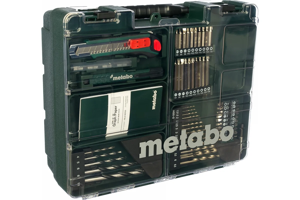 Metabo PowerMaxx BS Basic Set Акк.винт. 10.8В 2*2.0,LC40,патр.,кейс + набор оснастки