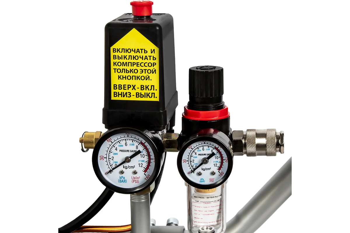 Компрессор поршневой масляный QUATTRO ELEMENTI BW-500-100 ( 490 л/мин, 100 литров,  3,0 л.с, 8 бар, 