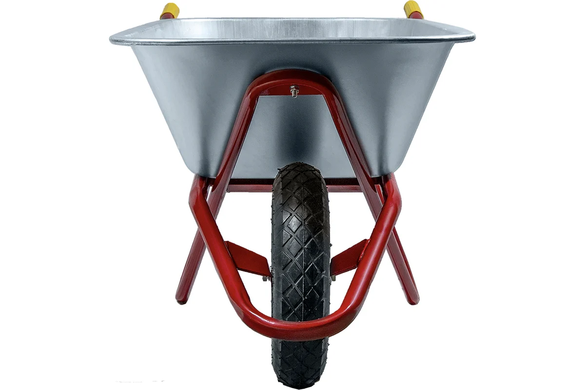 Тачка 1-к усиленная строительная (красная/зеленая 110л.400мм) //МастерАлмаз