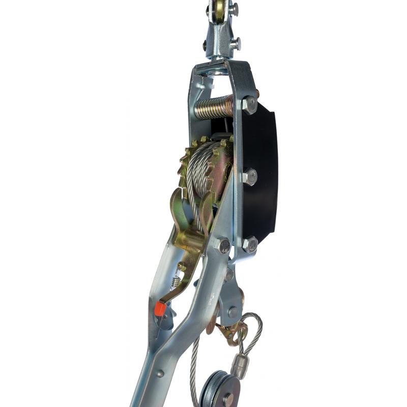 Лебедка рычажная, тяга - 4 т, подъем - 1,6 т, двойное храповое колесо// Matrix