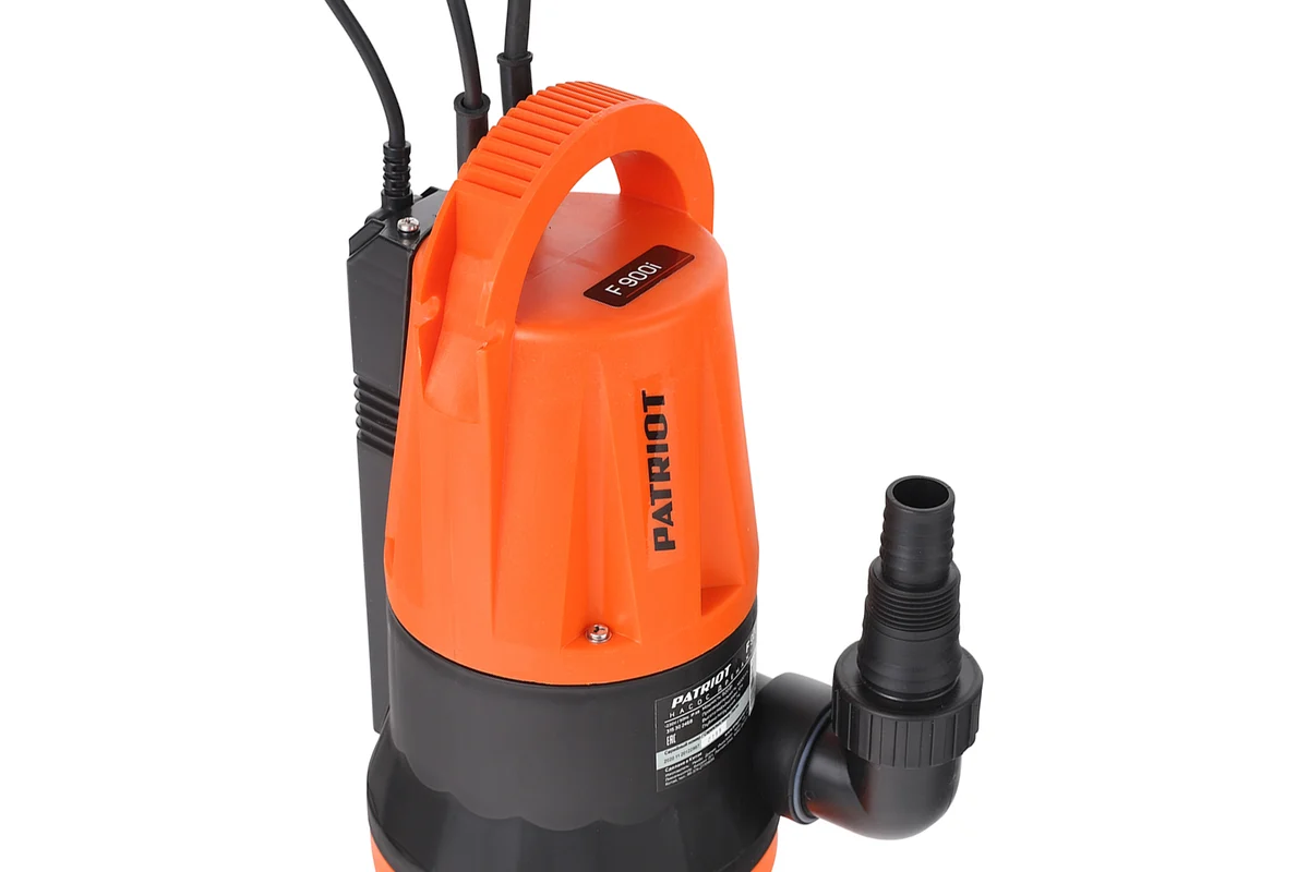 Насос дренажный PATRIOT F 900i, для грязной воды, втроенный поплавок, 920 вт, 14000 л/ч
