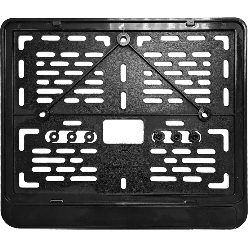 Рамка под номерной знак мотоцикла односоставная (чёрная) AVS RN-20