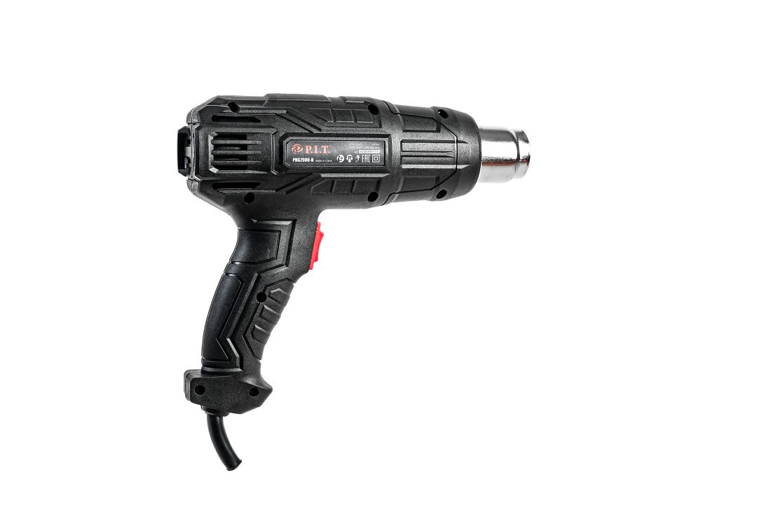 Фен строительный электрич. P.I.T. PHG 2000-D СТАНДАРТ (2000Вт, 350/600°С, 350/500л/мин, 2ск,насадки)