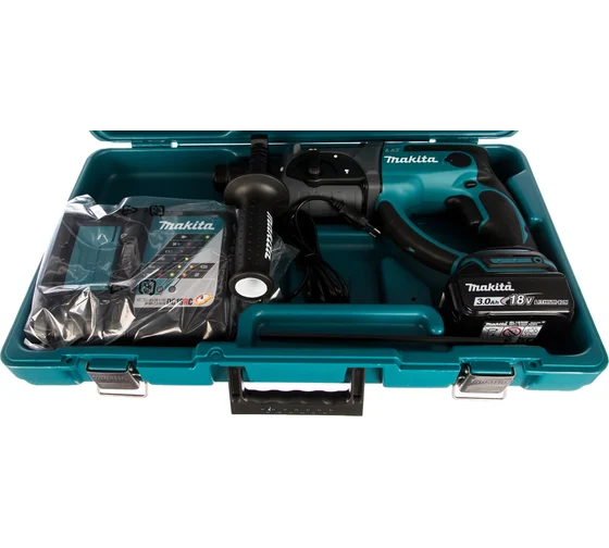 Makita Перфоратор аккум. DHR202RF,18В 1х3,0Ач, 1,9Дж, сталь/бетон 13/20мм, кейс