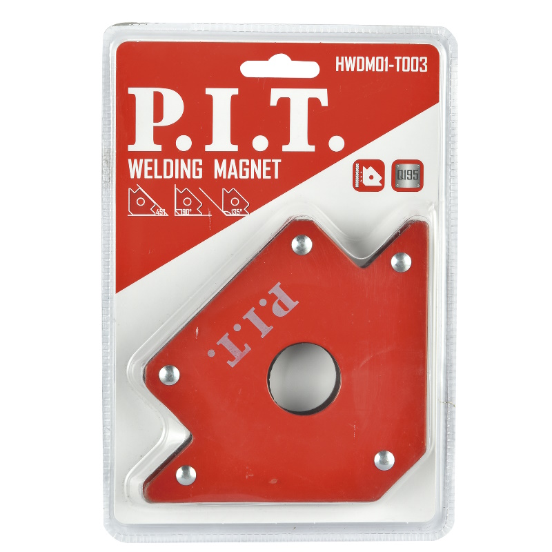 Уголок магнитный для сварки P.I.T. 34,0кг, 25мм, стенки 2мм, углы 45°, 90°, 135° 