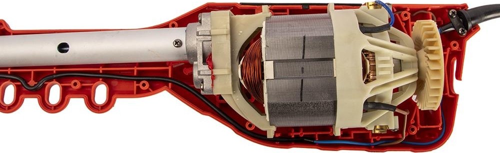 Триммер электрический DDE ET1600RV, 1600Вт, верх.двиг. разъём.прям.вал. ременю+диск,велоруль