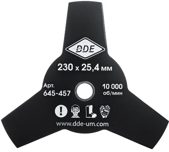 Диск для триммера DDE GRASS CUT 3-х лопастной 230 x 25,4 х1,4мм