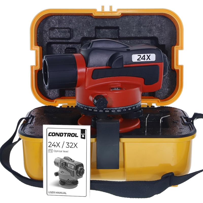 Оптический нивелир 24X диап. ±15, изображение - прямое, увеличение  24x (с поверкой) // CONDTROL
