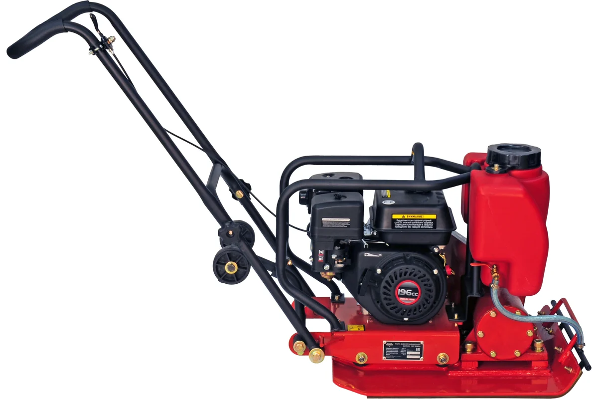 ELITECH ПВТ 90БВЛ Плита вибротрамбовочная,90кг,6.5л\с,600х420мм,13.2кН,30см,15м\мин,346м2\ч,вода,ков