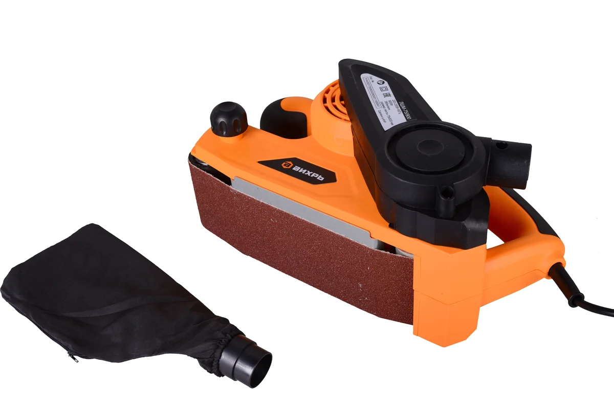 Ленточная шлифмашина ЛШМ-75/900 Вихрь, 900 Вт, лента 75х533мм, 360 м/мин, 3 кг