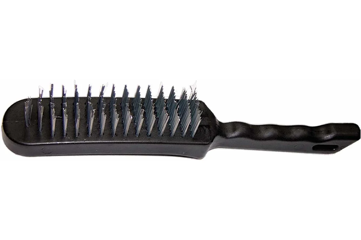 Щетка по металлу 5-ти рядная  с пластмас. ручкой, МИ