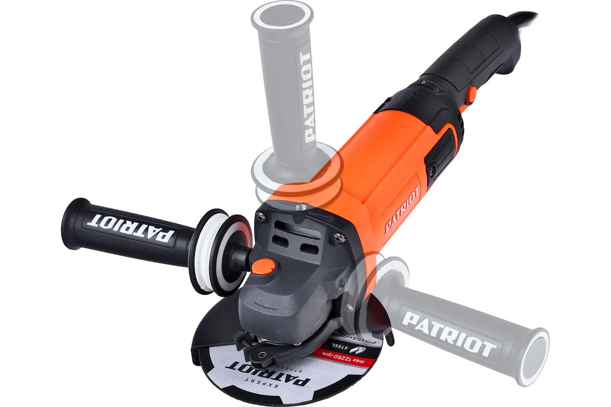 Машина углошлифовальная (УШМ) PATRIOT Expert AG 128E - диск 125 мм, 1300Вт, 3000-11000 об/мин, плавн