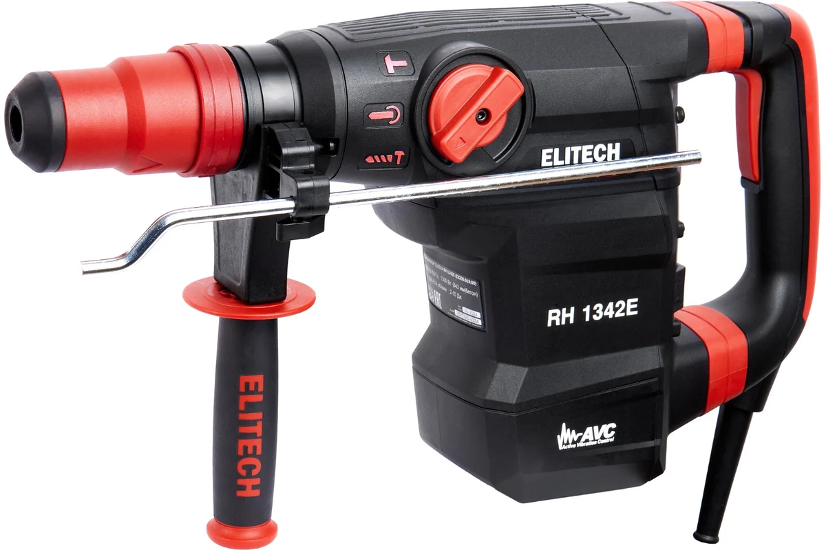 ELITECH RH 1342E (E2205.019.01) Перфоратор,SDS-max,AVC,1300Вт,42мм,2реж,2-10Дж,1350-2950уд/мин,6.8кг