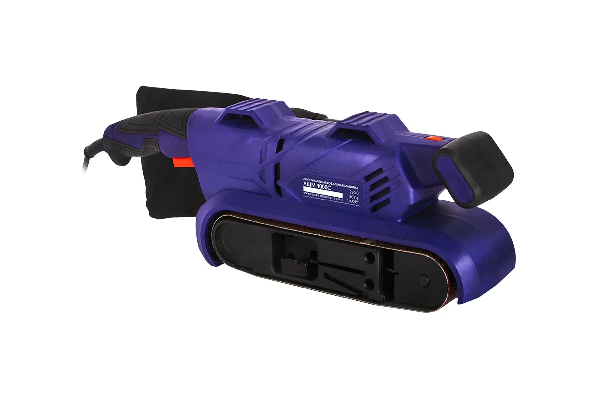 Ленточная шлифмашина ПУЛЬСАР ЛШМ 1000С 1000Вт, лента 76х533мм, 200-400м/мин