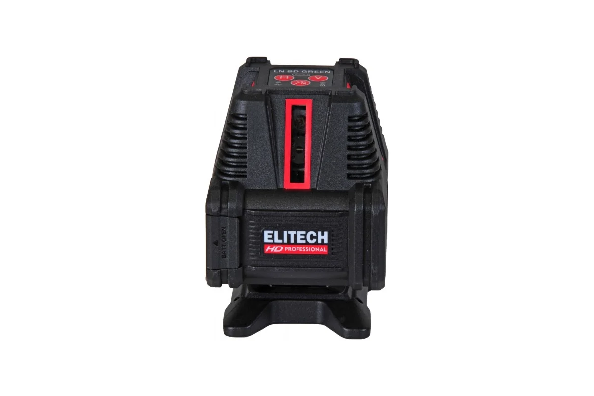 ELITECH HD LN 8D GREEN Нивелир лазерный,зеленый,25м,гор.1х360°\4верт,±0.2мм\м,1/4'',5/8",0.35кг,кейс