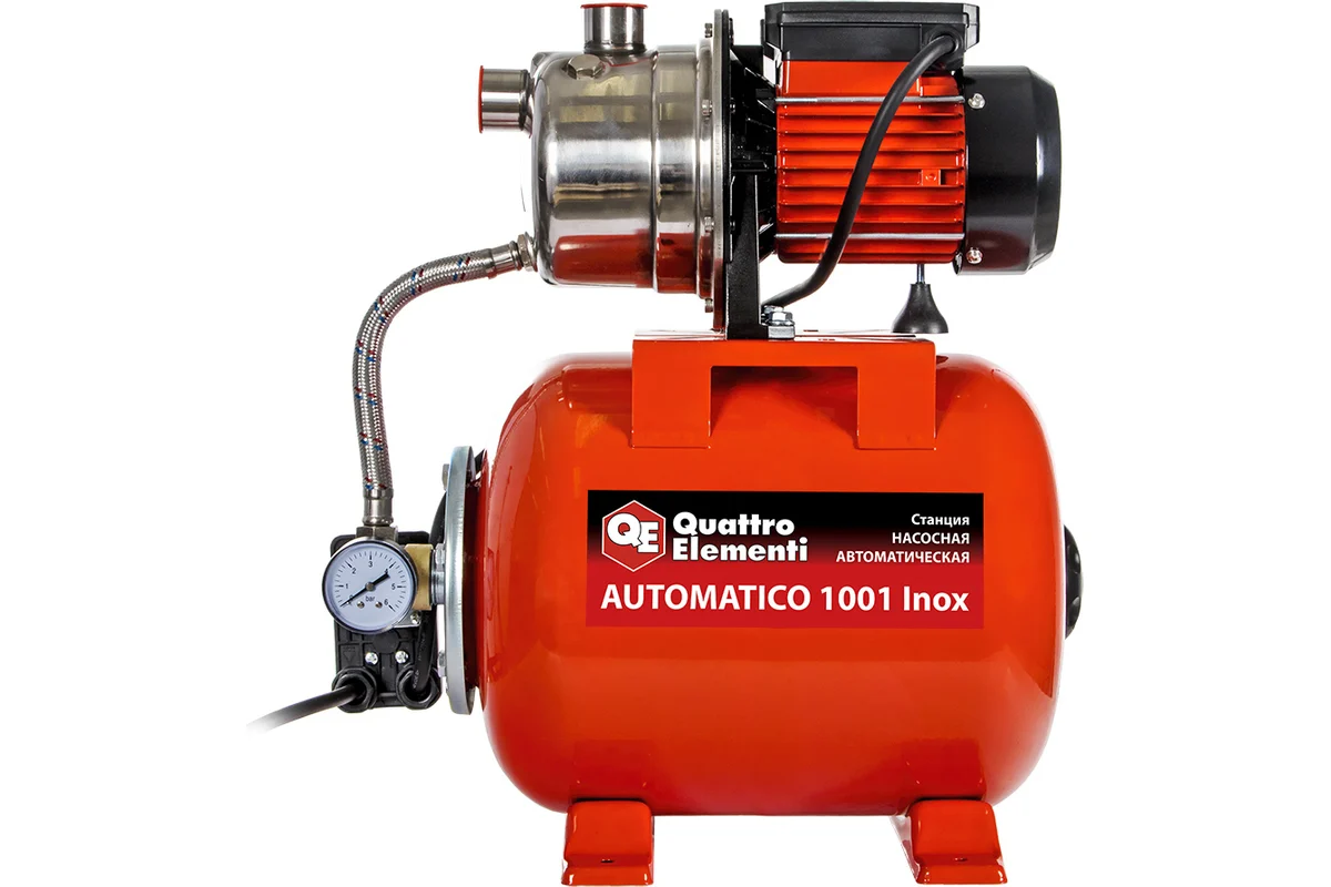 Насосная станция QUATTRO ELEMENTI Automatico 1001 Inox (1000 Вт, 3600 л/ч, для чистой, 40