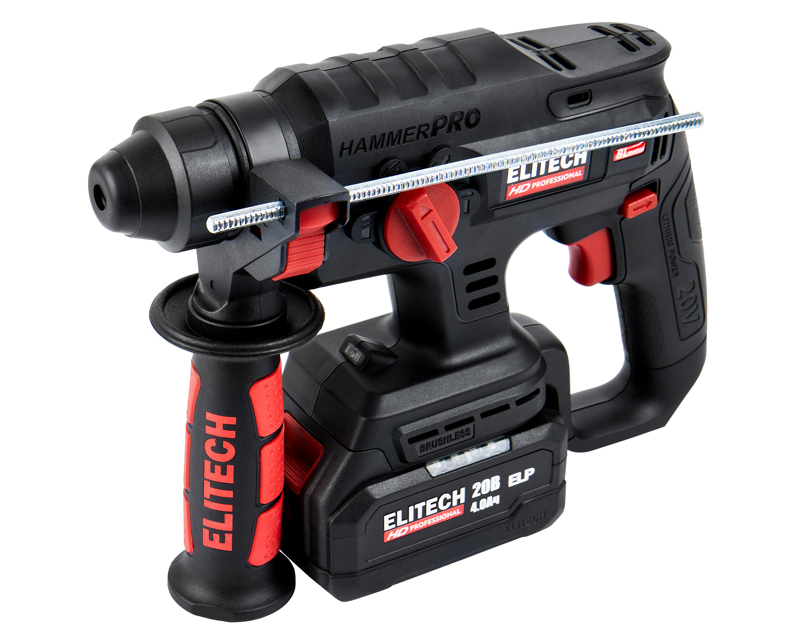 ELITECH CRH 2022SL (E2205.030.01) Перфоратор ак.б\щет,SDS+,20В,1х4.0Ач,ELP,3реж,2.2Дж,22мм,0-4500у\м
