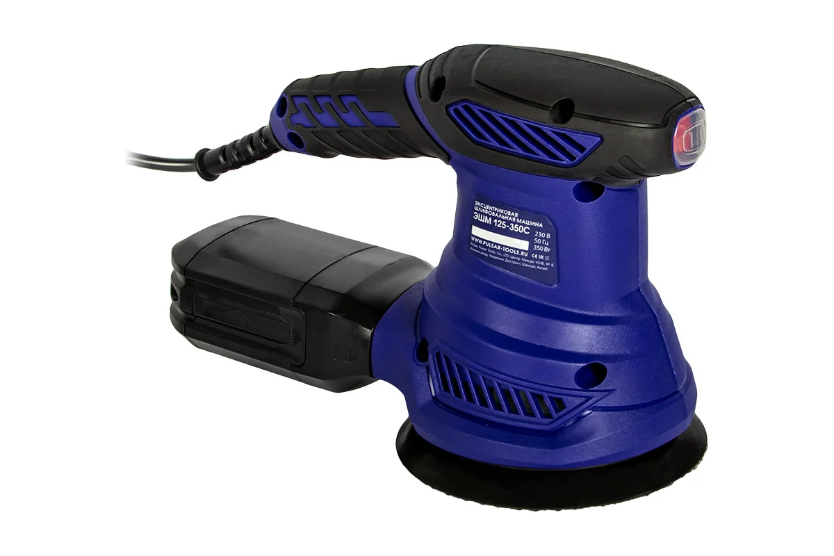 Эксцентриковая шлифмашина ПУЛЬСАР ЭШМ 125-350С 350Вт,125мм 8отв,10000-26000об/мин