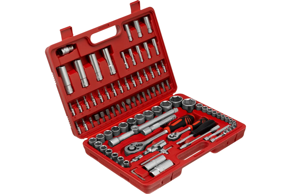 Набор слесарно-монтажный с квадратами, 1/4", 1/2", 94 предм.// Matrix