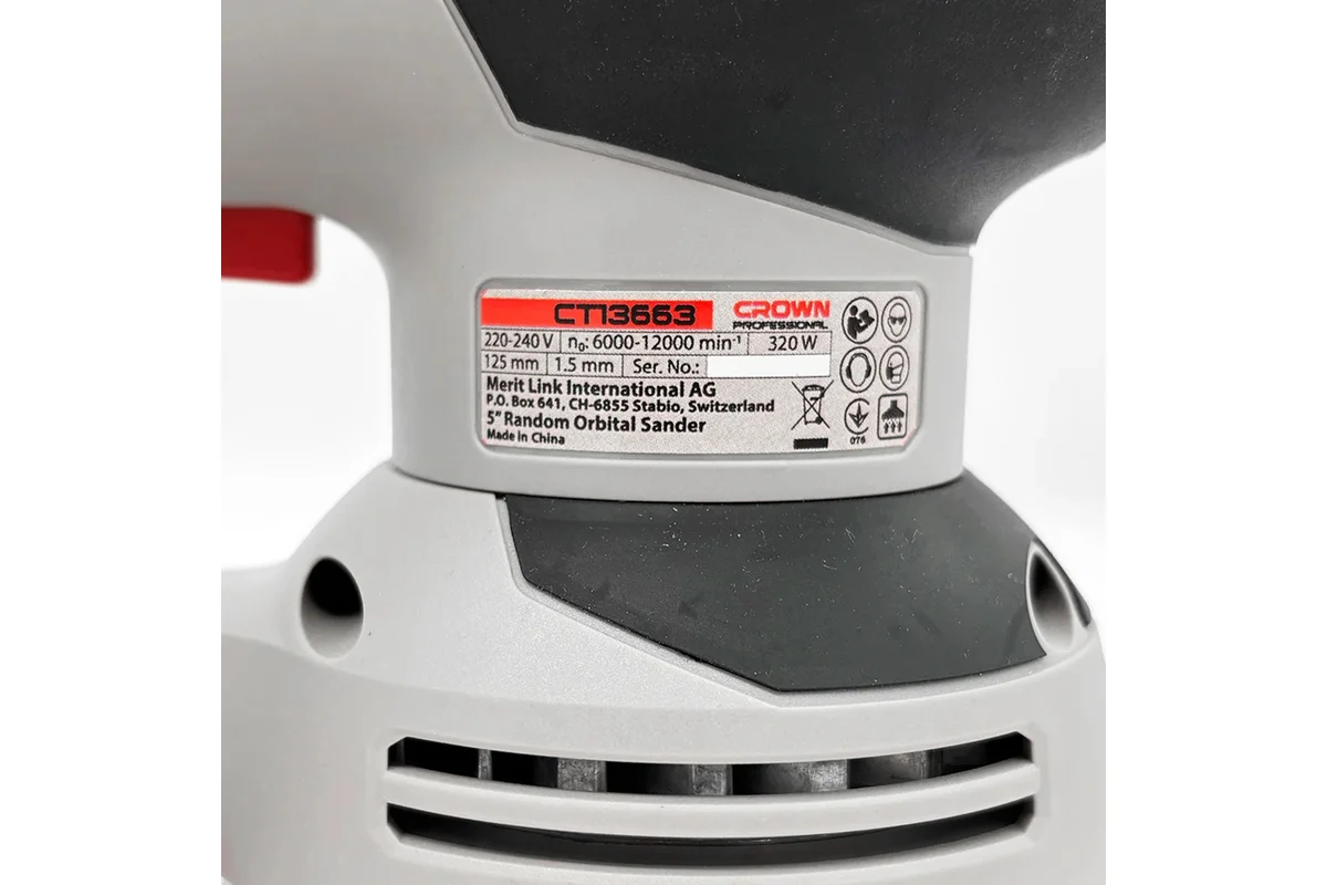 Эксцентриковая шлифовальная машина CROWN CT13663V