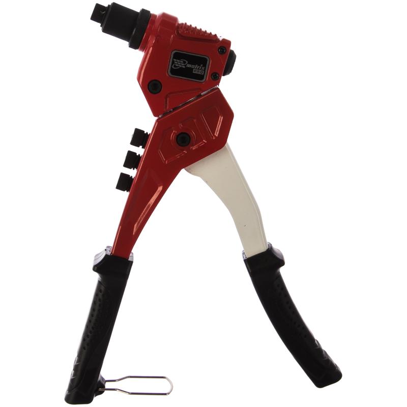 Заклепочник ручной, литой, поворотный, 290 мм, 0-360° заклепки 2,4-3,2-4,0-4,8 мм, PRO// Matrix