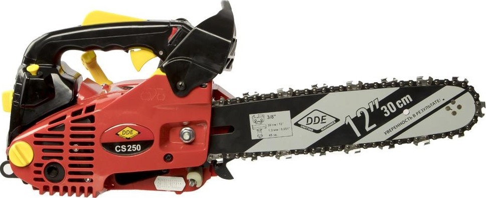 Пила цепная бензиновая DDE CS250-12" (25,4 см3 1,1 кВт/1,5 л.с. 30 см 3/8"PM/45/1,3)