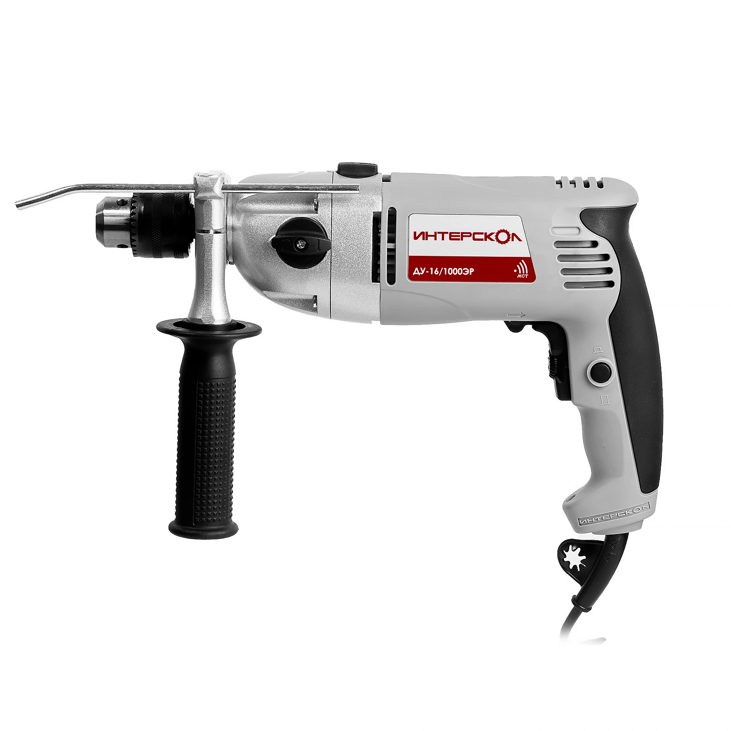 ДУ-16/1000ЭР ИНТЕРСКОЛ  Эл.Дрель ударная, 1000 Вт, клп до 13мм, 2х скоростная
