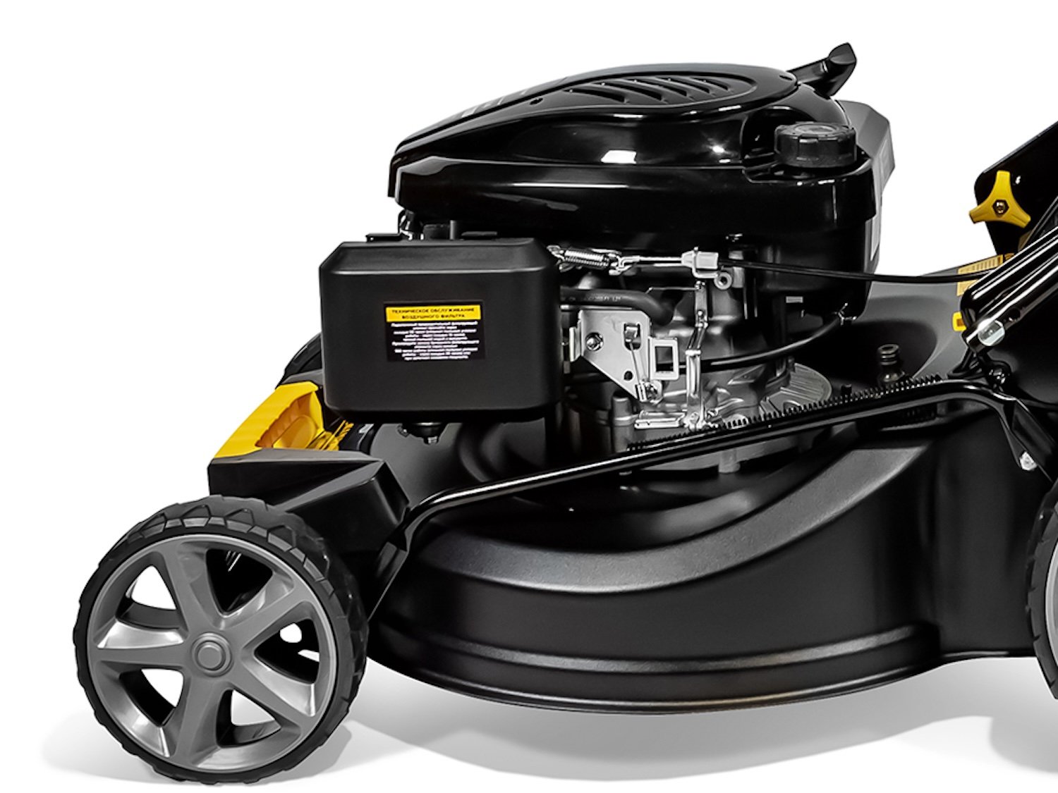 Газонокосилка CHAMPION LM5344 (PRO 4,4кВт привод 525мм 65л 25-75мм 1рычаг/6, 38кг 4в1)