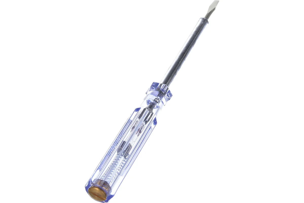 Отвертка индикаторная, белая ручка, 100-500 В, 190 мм