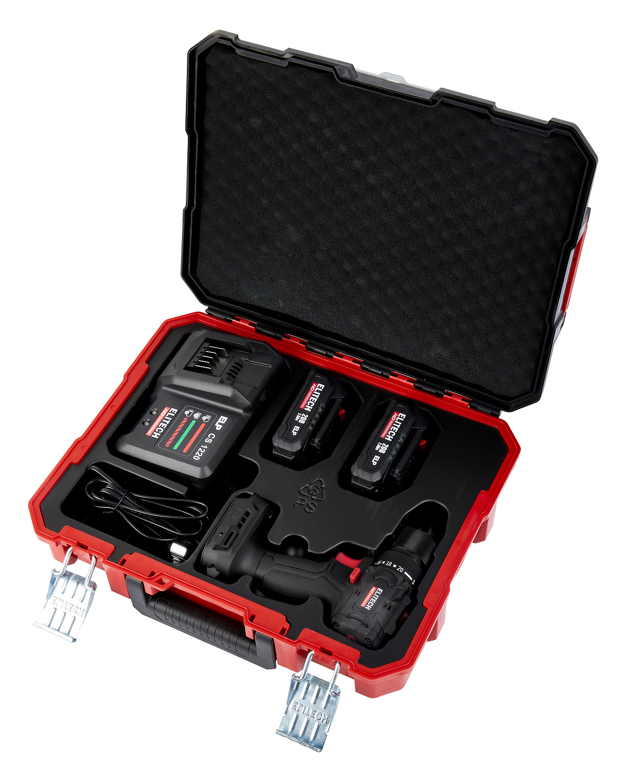 ELITECH CD 20SL2 Аккум.дрель-шуруповерт б/щёт, 20В 2х2.0Ач,БЗП-13мм, 0-500\2000об\м, 60Нм