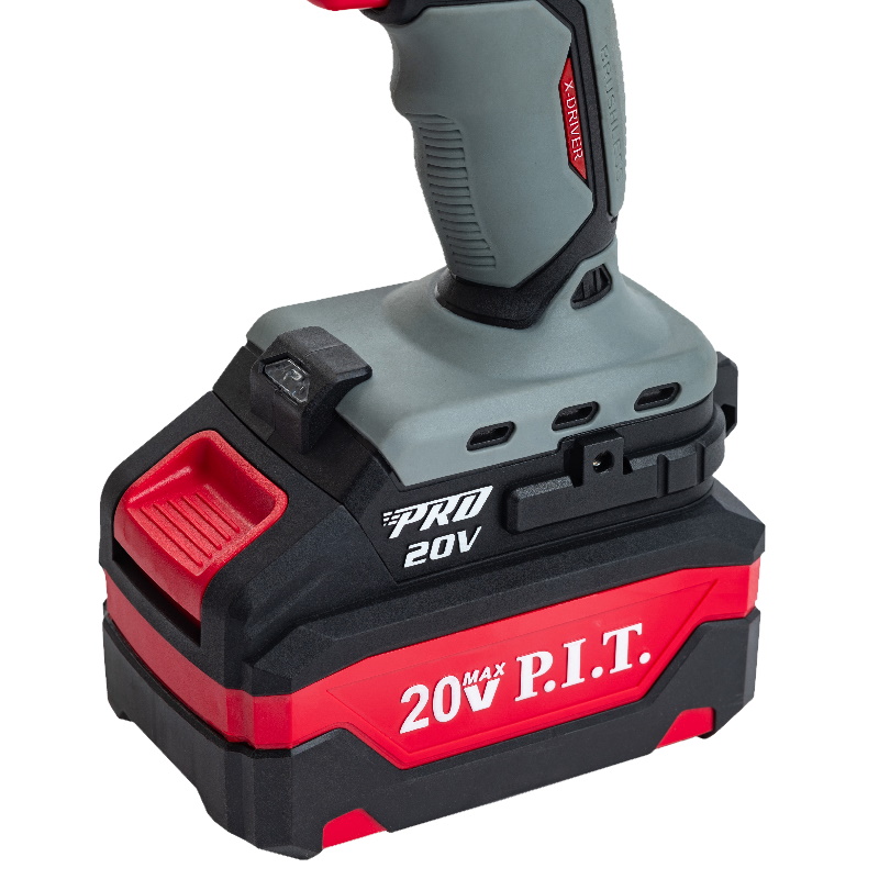 Дрель ударная аккум. бесщёточная P.I.T. PSB20H-13C/1 X-DRIVER (20В, 110Нм, 13мм, 2ск, 1х4Ач,ЗУ,кейс)