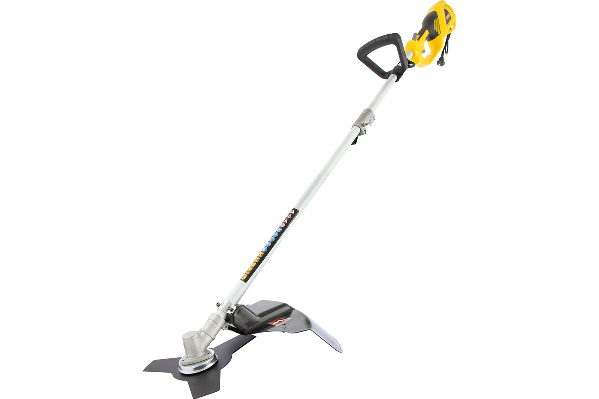 Триммер электрический TE-1200, 1200 Вт, 380 мм, катушка, диск, разборная штанга// Denzel