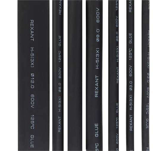 Набор термоусадочных трубок №7 (КЛЕЕВОЙ) REXANT 29-0107