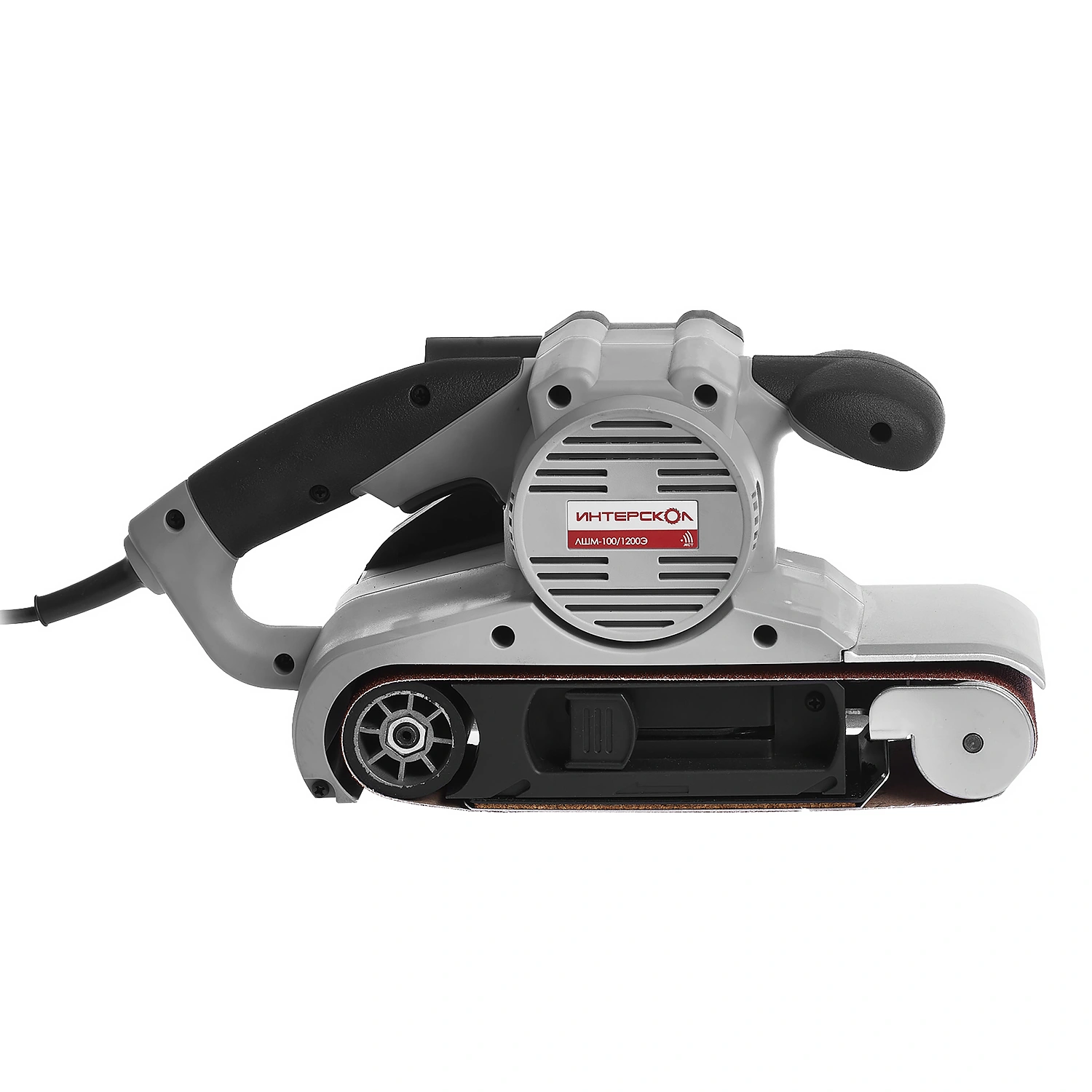 ЛШМ-100/1200Э ИНТЕРСКОЛ  Ленточная шлифовальная машина, 1,2кВт, лента 105х610мм