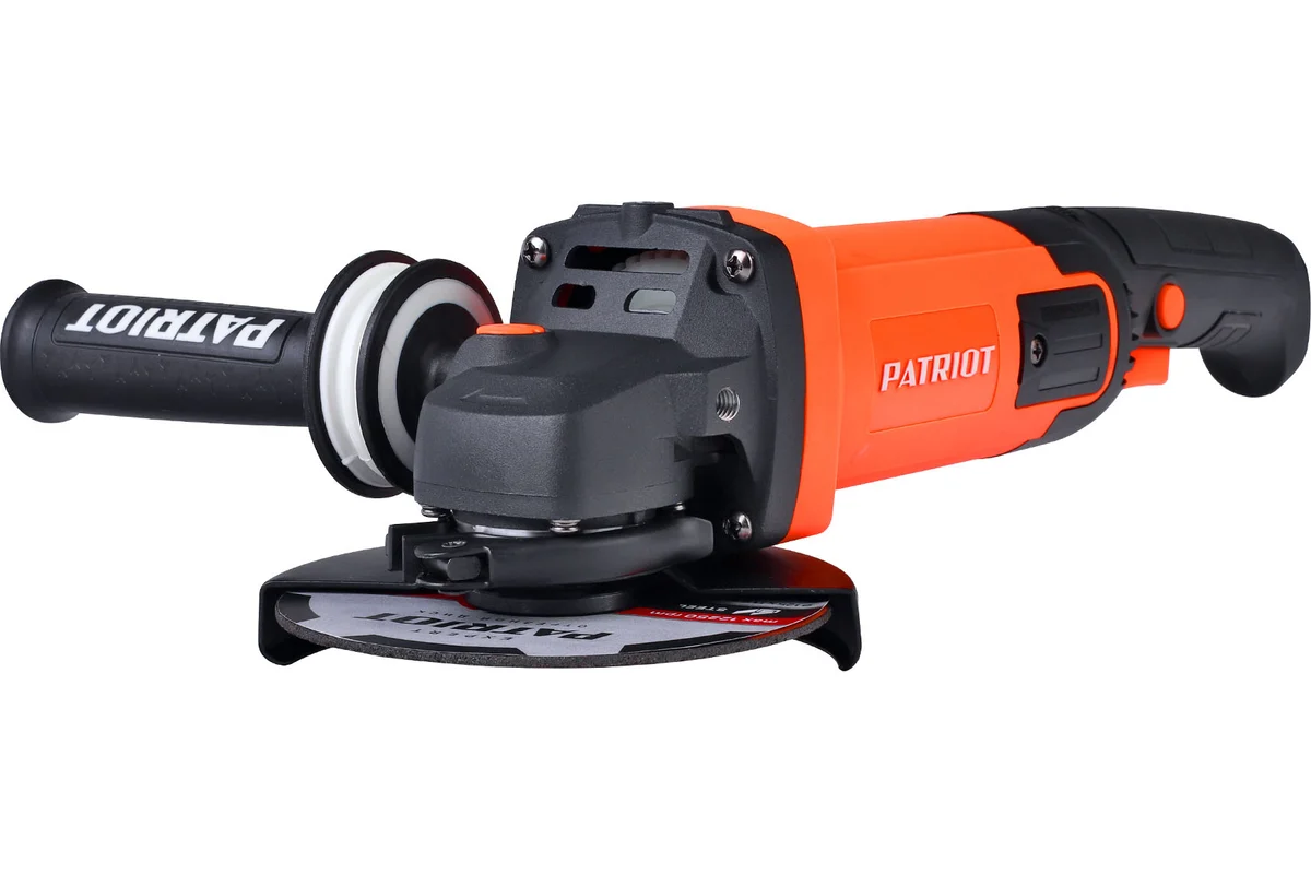 Машина углошлифовальная (УШМ) PATRIOT Expert AG 128E - диск 125 мм, 1300Вт, 3000-11000 об/мин, плавн