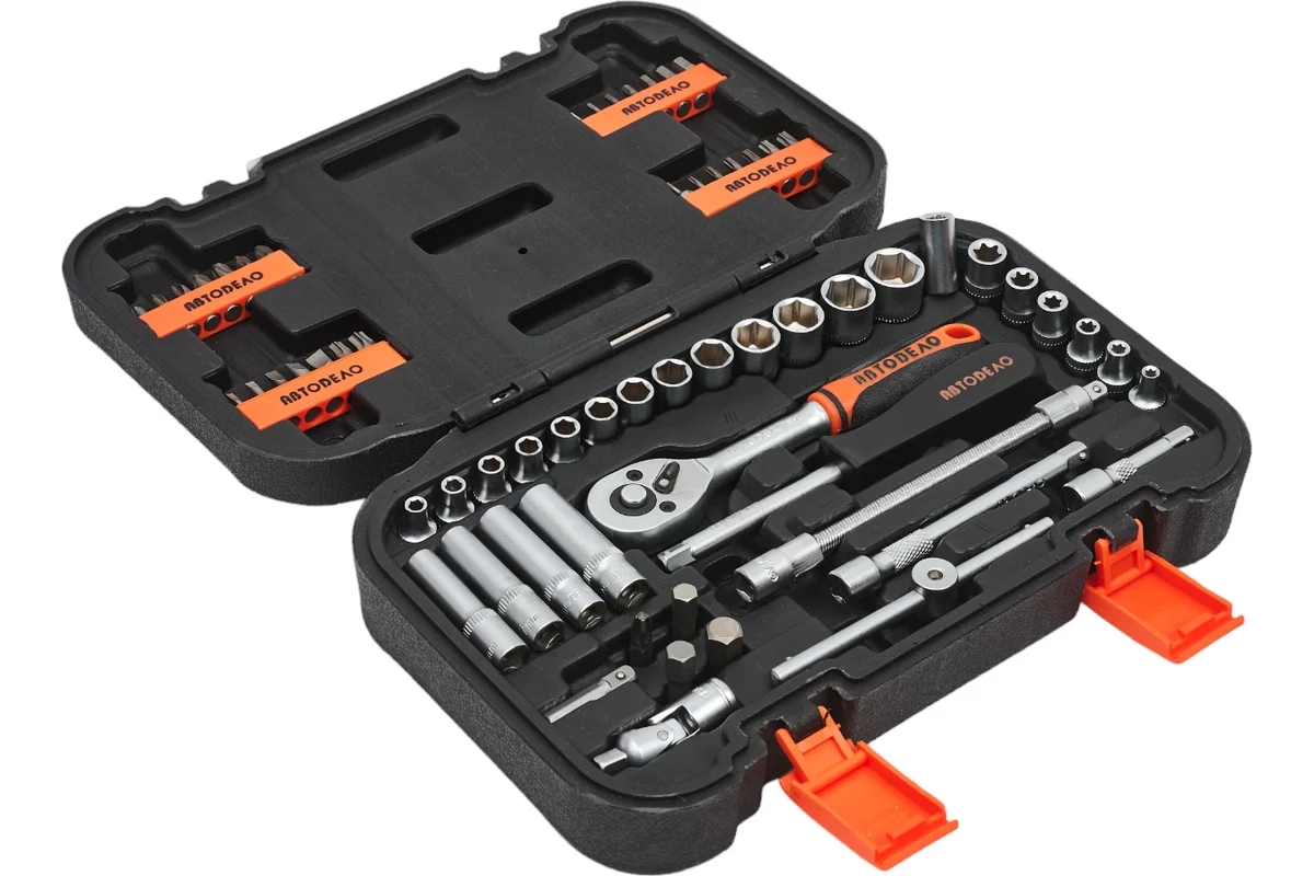 Набор торцевых головок 64 пр. 1/4"DR  //АВТОДЕЛО