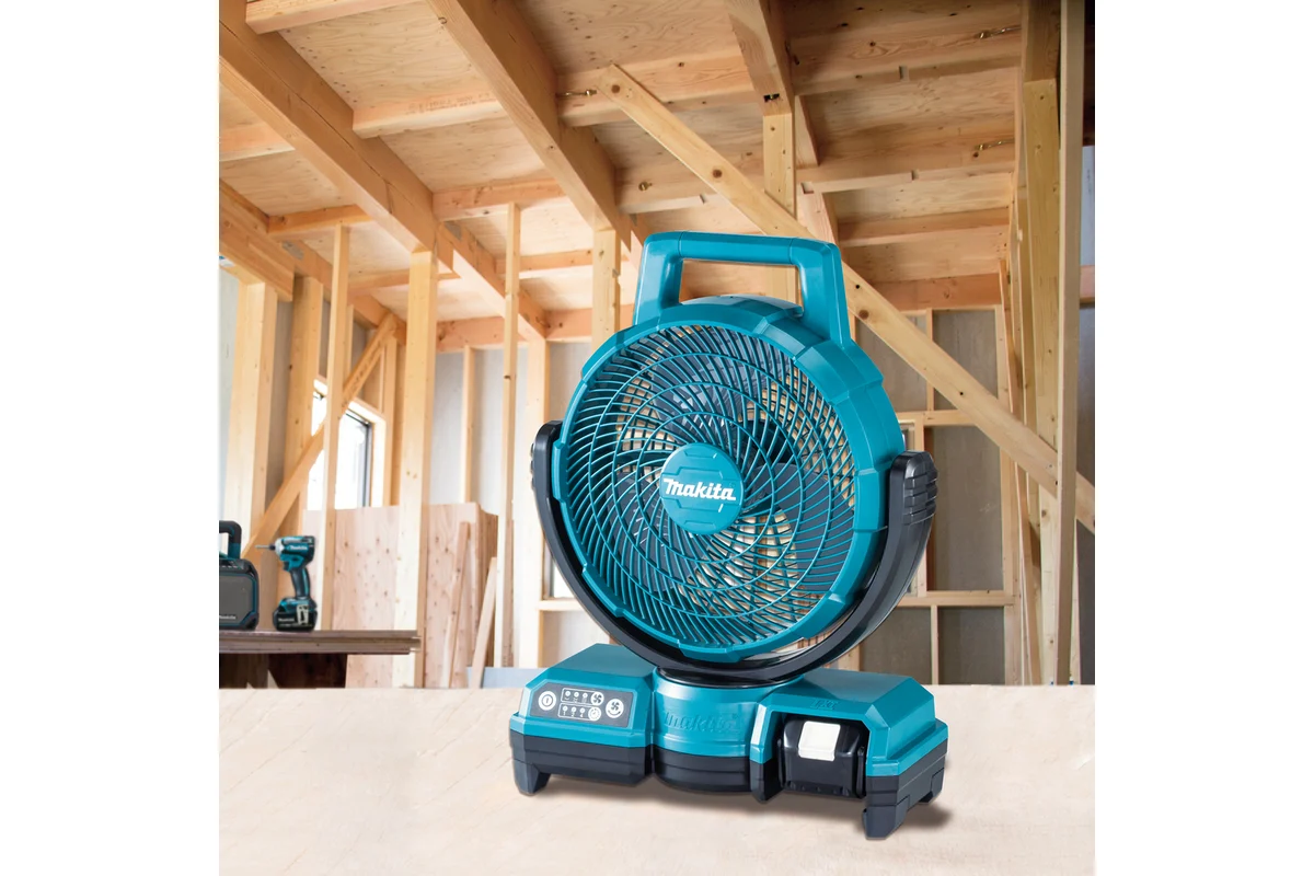 MAKITA DCF203Z Вентилятор аккум. LXT 18В  Li-ion, 235мм, 3-скорости, б\ак и з\у, блок питания 220В