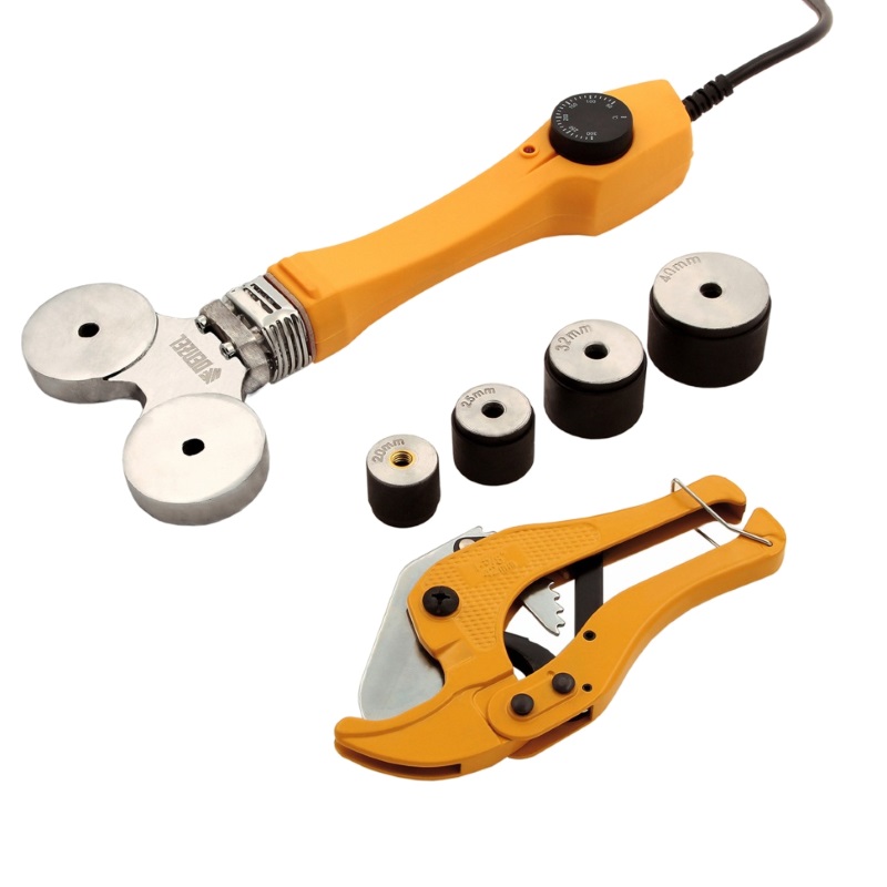 Аппарат для сварки пластиковых труб DWP-750, 750Вт, 260-300 град.,компл насадок, 20 - 40 мм// Denzel