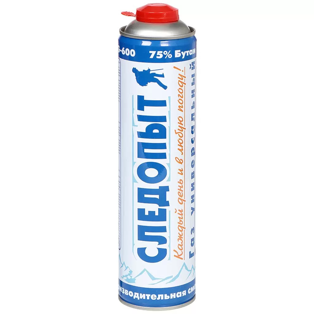 Газ бутан "Следопыт" PF-FG-600 всесезонный, баллон 360г резьбовой.